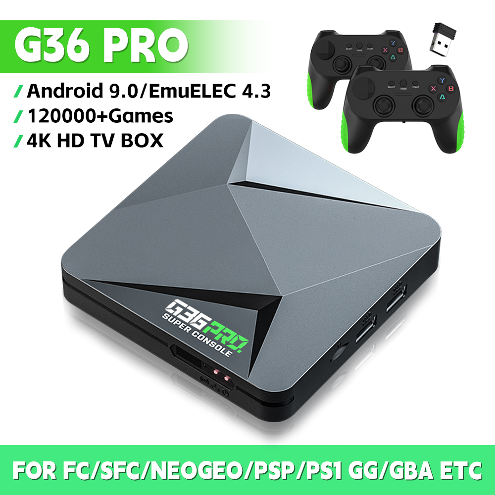 Gaming Console Box - SuperคอนโซลG36 ProคอนโซลวิดีโอเกมRetro 120000 วิดีโอเกมสําหรับPS1/GBA/MD/CPSพร้อมGamepadเด็กของขวัญกล่องเกม