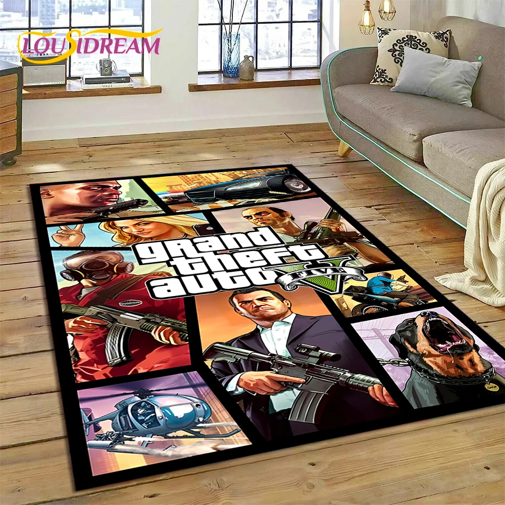 Gaming Console With Gta - พรมลายเกม 3D GTA Grand Theft Auto