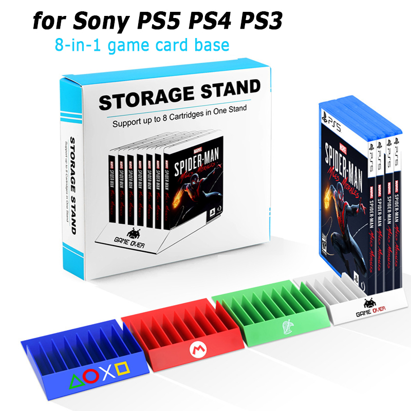 Gaming Card Holder - 8-in-1 สําหรับ PS5 การ์ดเกมฐานสําหรับ PS4 แผ่น