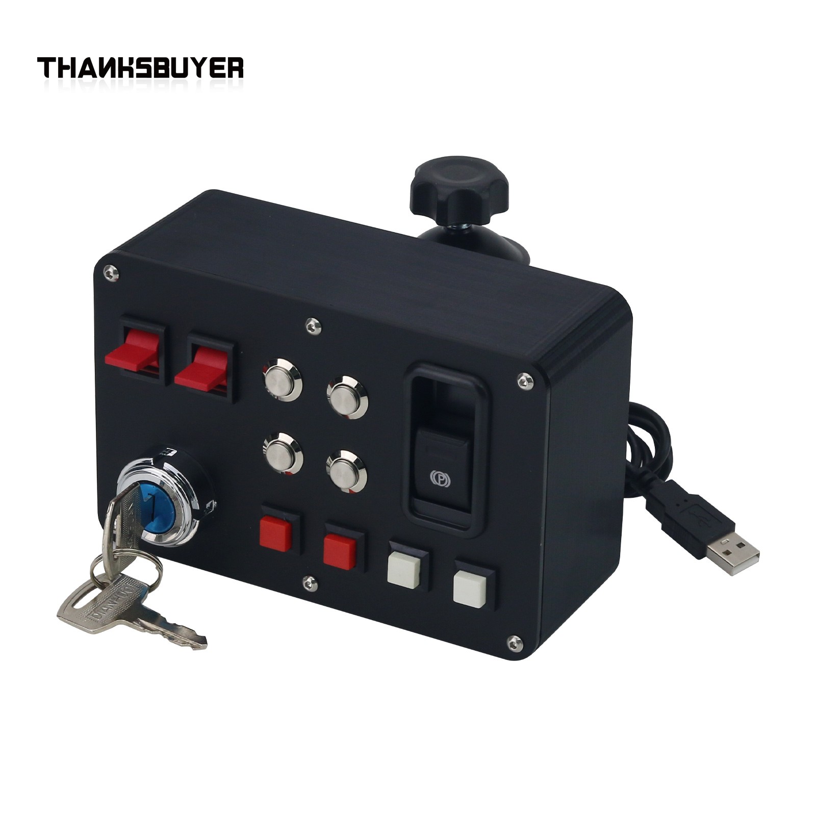 Gaming Console In Car - กล่องควบคุมกลางสำหรับเกมแข่งรถแบบจำลอง พร้อมเปลือกพิมพ์ 3 มิติจาก PETG รองรับ