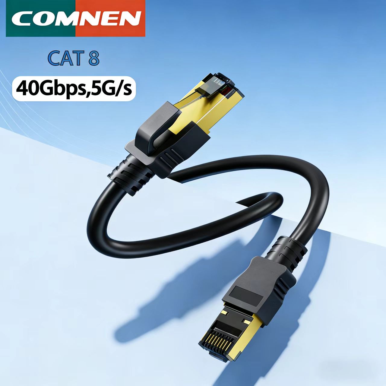 Lan Cable Gaming - สายอีเธอร์เน็ต COMNEN 0.2-30 เมตร CAT8 40Gbps