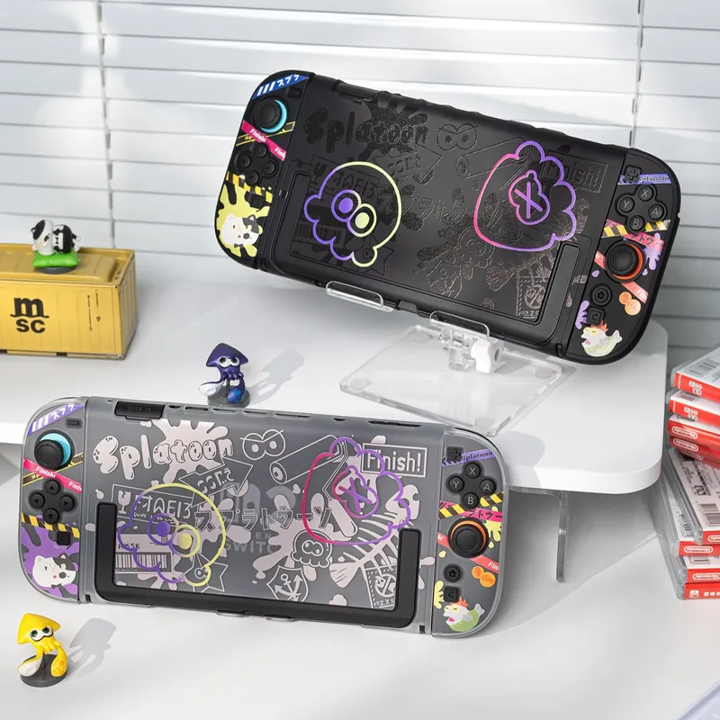 Gaming Console Setup - เคสป้องกันอะนิเมะสวิตช์สำหรับนินเทนโดสวิตช์ 2/โอเลด สปลิตคอนโทรลเลอร์เคสแข็ง ฝาครอบแท่นวางจอยคอนอุปกรณ์เสริมคอนโซลเกม