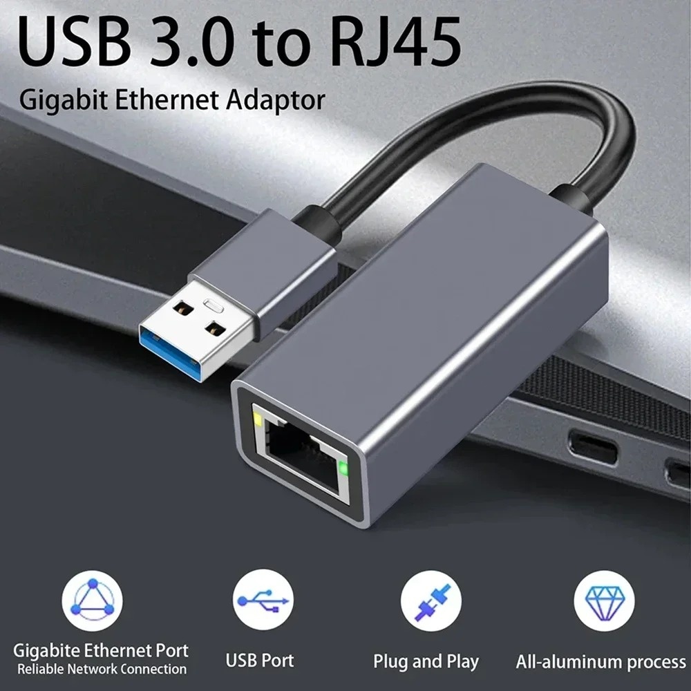 Lan Cable Gaming - ยูเอสบี ประเภท ซี อีเธอร์เน็ตอะแดปเตอร์การ์ดเครือข่าย USB Type-C