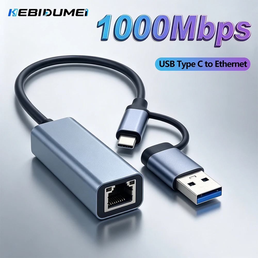 Lan Cable Gaming - เคบิเดเมอิ 1000Mbps การ์ดเครือข่าย USB 3.0 ประเภท