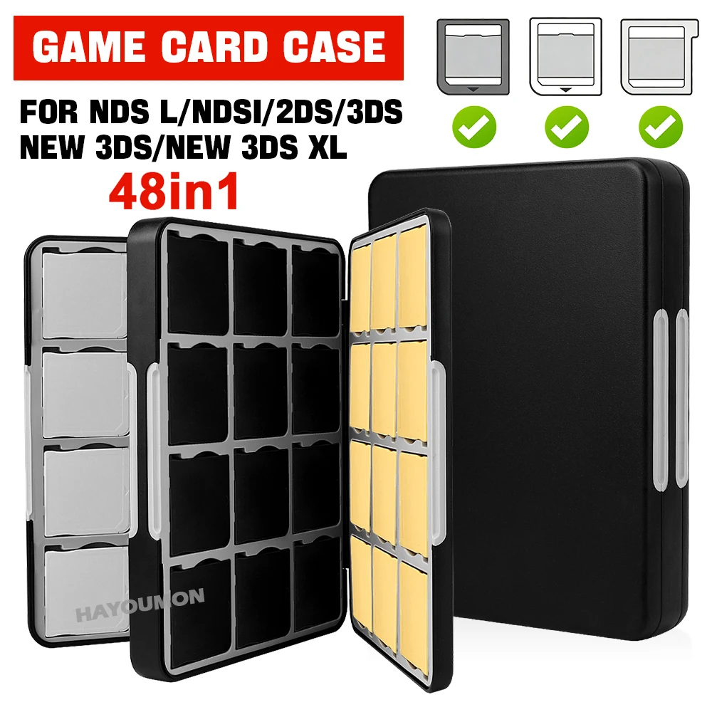 Gaming Card Holder - กล่องเก็บการ์ดเกม 48 in 1 ความจุขนาดใหญ่ กล่องใส่ตลับเกม
