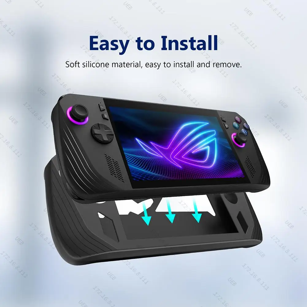 Gaming Console Rog Ally - ฝาครอบป้องกันซิลิโคนกันกระแทก Protector Sleeve Anti-Scratch พร้อมเชือกเส้นเล็กเหมาะสําหรับ Asus