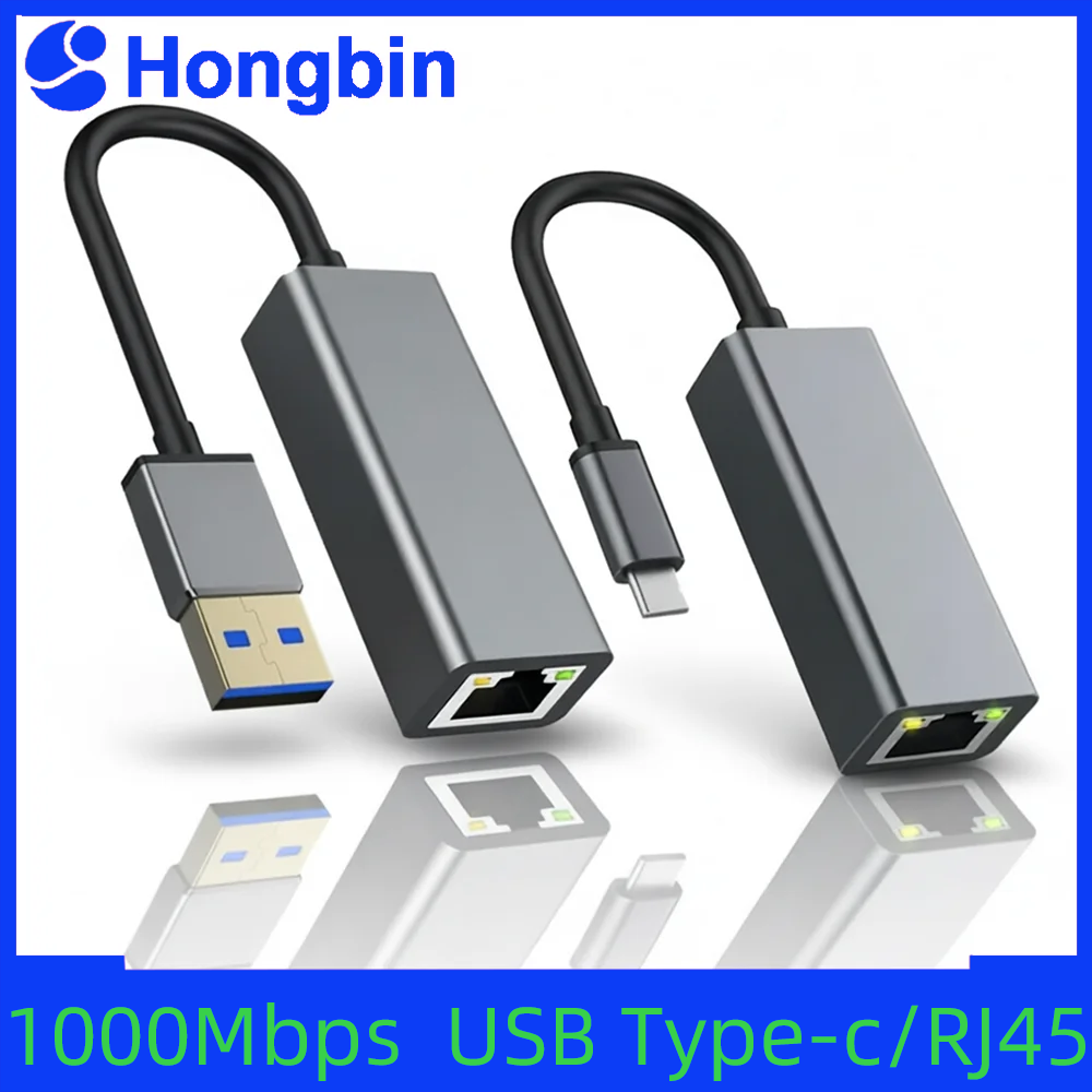 Lan Cable Gaming - อะแดปเตอร์อีเธอร์เน็ต USB 1000Mbps การ์ดเครือข่าย USB 3.0