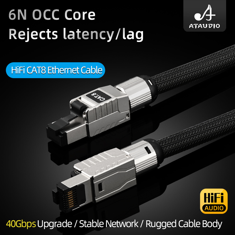 ATAUDIO CAT8 สายอินเทอร์เน็ต 4 - Lan Cable Gaming บทวิจารณ์และราคา