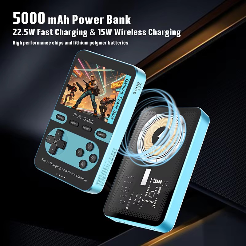 ใหม่ 5000 mAh Magnetic Wireles - Gaming Console Power Bank บทวิจารณ์และราคา