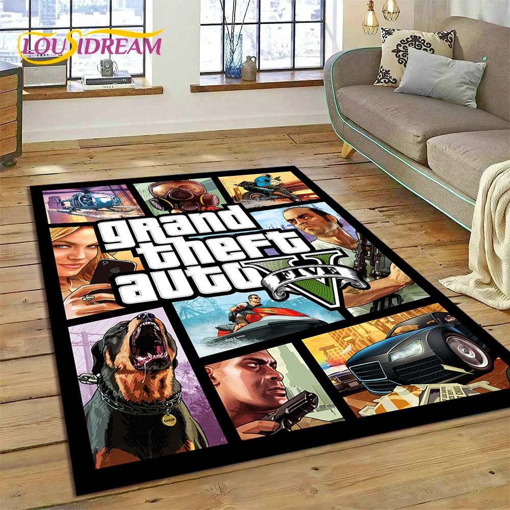 พรมลายเกม 3D GTA Grand Theft A - Gaming Console With Gta บทวิจารณ์และราคา