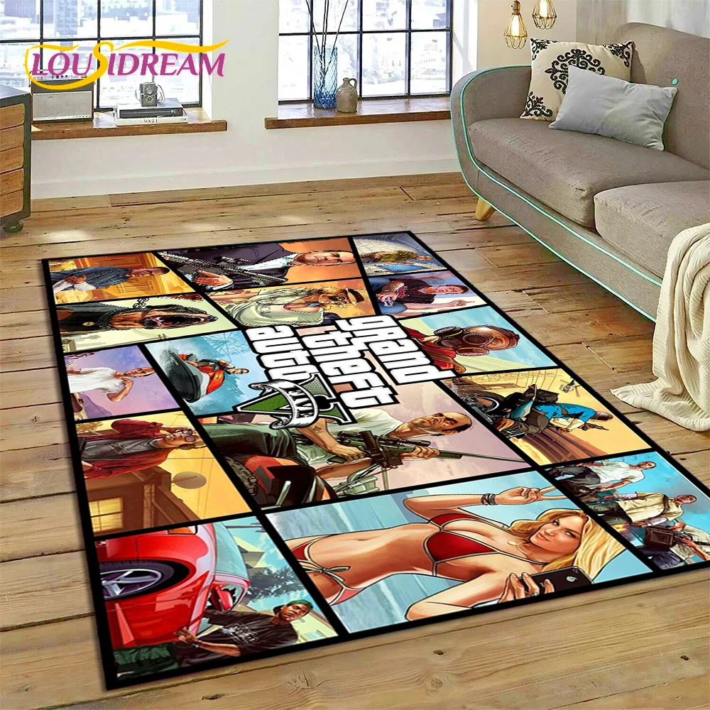 พรมลายเกม 3D GTA Grand Theft A - Gaming Console With Gta บทวิจารณ์และราคา