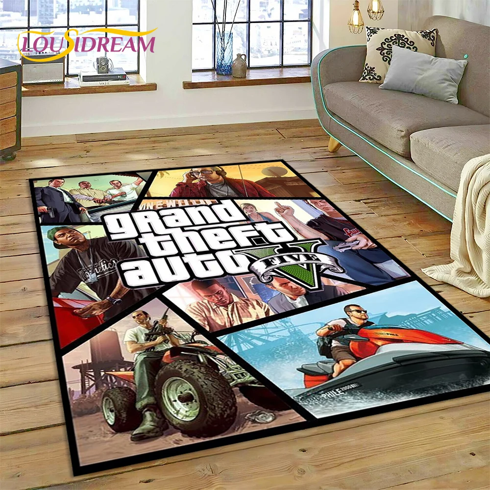 พรมลายเกม 3D GTA Grand Theft A - Gaming Console With Gta บทวิจารณ์และราคา