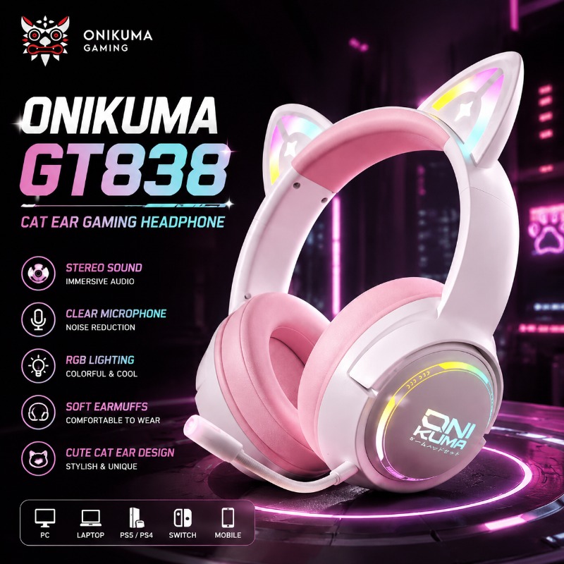 หูฟังเกมมิ่ง ONIKUMA GT838 หูฟ - Gaming Console In Amazon บทวิจารณ์และราคา