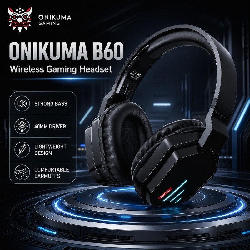 ONIKUMA B60 ชุดหูฟังเสียงสเตอร - Gaming Console In Amazon บทวิจารณ์และราคา