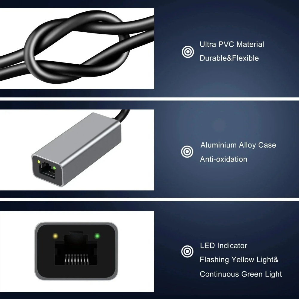 ยูเอสบี ประเภท ซี อีเธอร์เน็ตอ - Lan Cable Gaming บทวิจารณ์และราคา