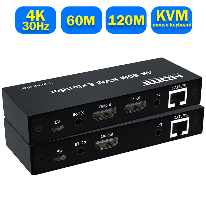 4K 120M HDMI KVM Extender 60M  - Lan Cable Gaming บทวิจารณ์และราคา