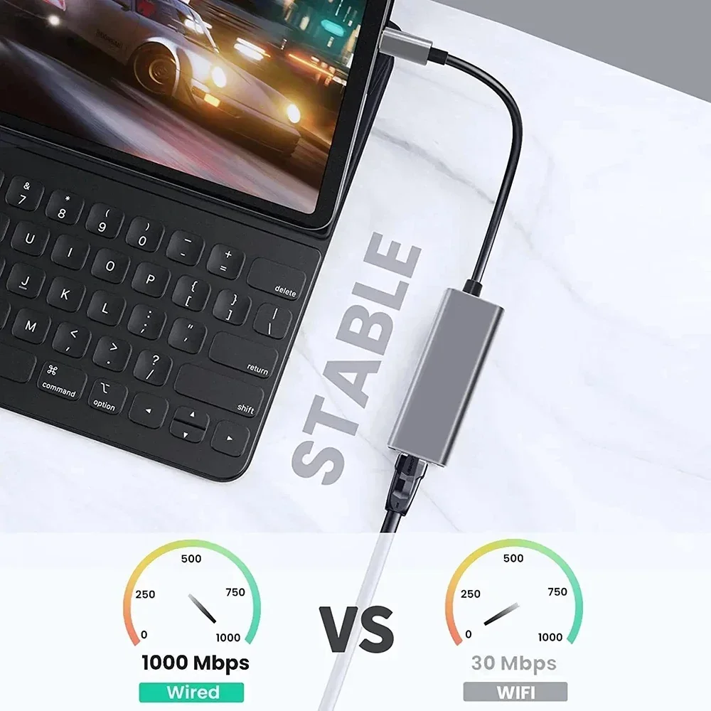 อะแดปเตอร์อีเธอร์เน็ต USB 1000 - Lan Cable Gaming บทวิจารณ์และราคา